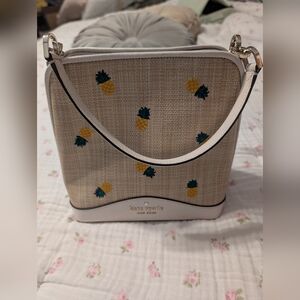 Kate Spade Beige Bag with Pineapple Embroidery